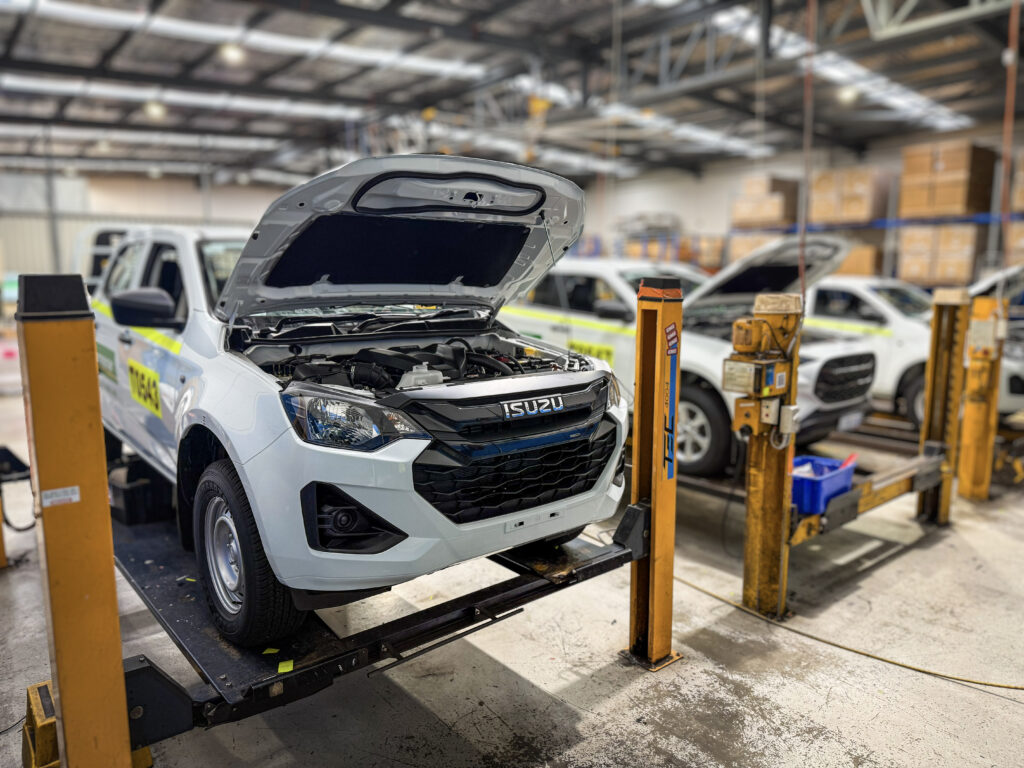 Isuzus Dmax being Prepared